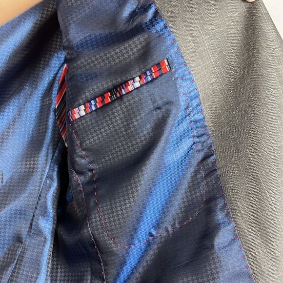 Billy London UK Mens 2 Button Blazer Size‎ 38L Gray Polyester Rayon - Picture 8 of 10